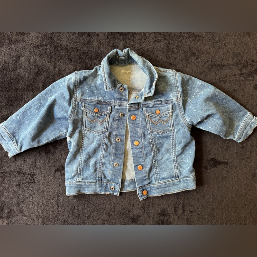 Distressed kids wrangler jacket